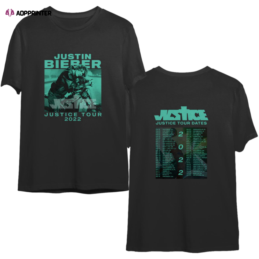 Justin Bieber Justice World Tour 2022 Beliebers T-Shirt