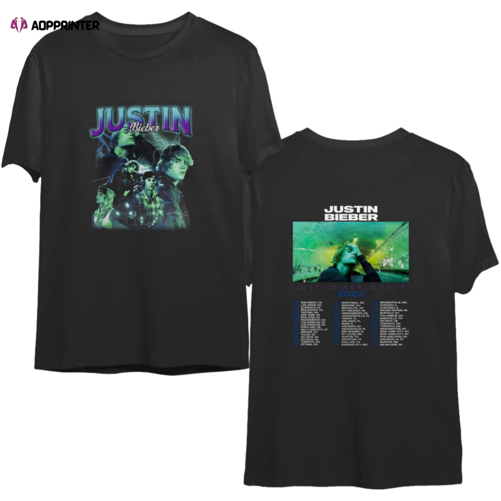 Justin Bieber Justin Bieber Justice World Tour Shirt, Justin Bieber 2022 Tour Shirt
