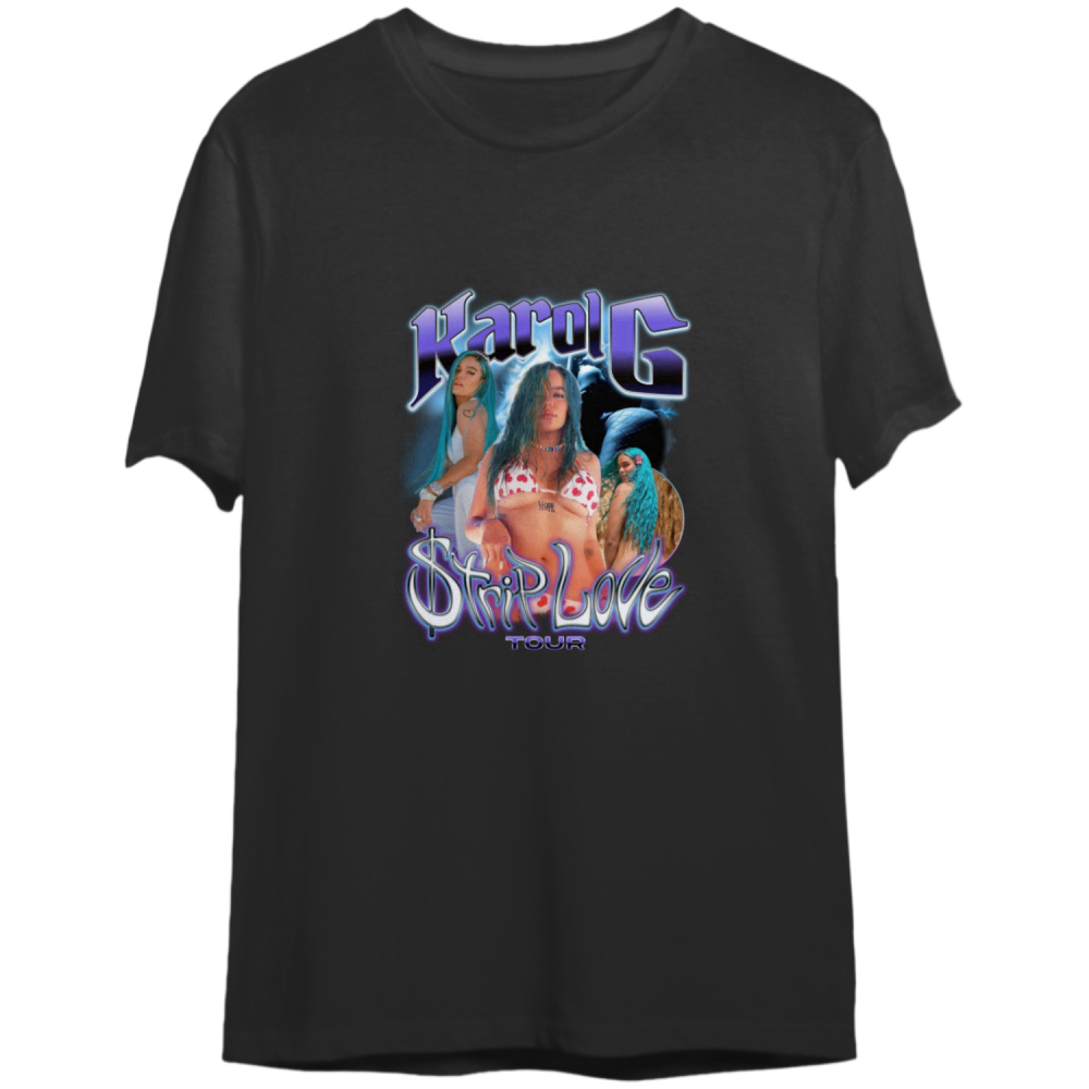 Karol G Strip Love Tour Concert Double Sided T-shirt