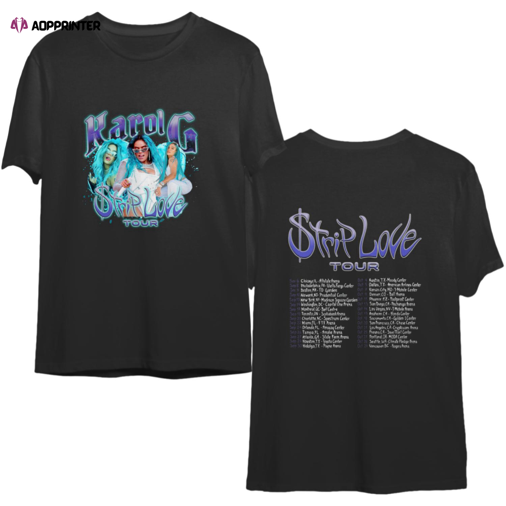 Karol G Strip Love Tour Concert Shirt, Karol G Style Vintage Shirt