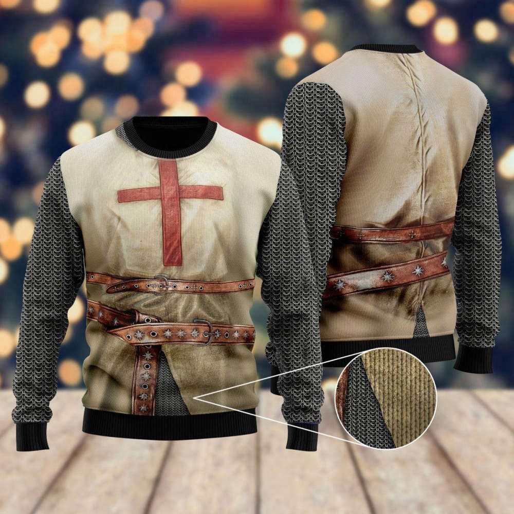 Knights Templar Armor Ugly Christmas Sweater – Men & Women UH2040