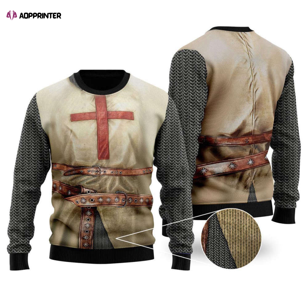 Knights Templar Armor Ugly Christmas Sweater – Men & Women UH2040