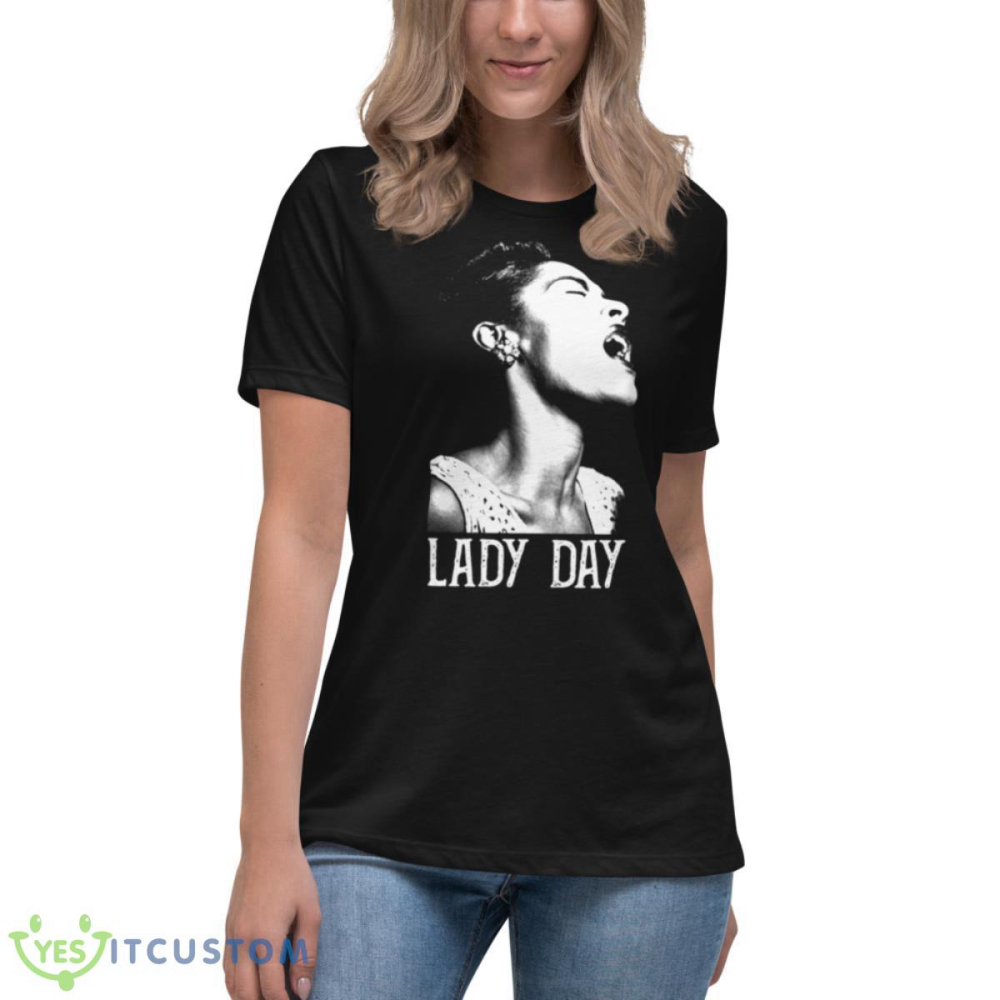 Lady Day White Stencil Billie Holiday shirt