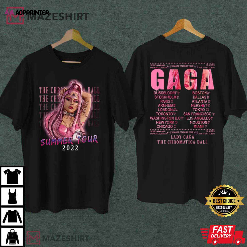 Lady Gaga The Chromatica Ball Tour 2022 T-Shirt