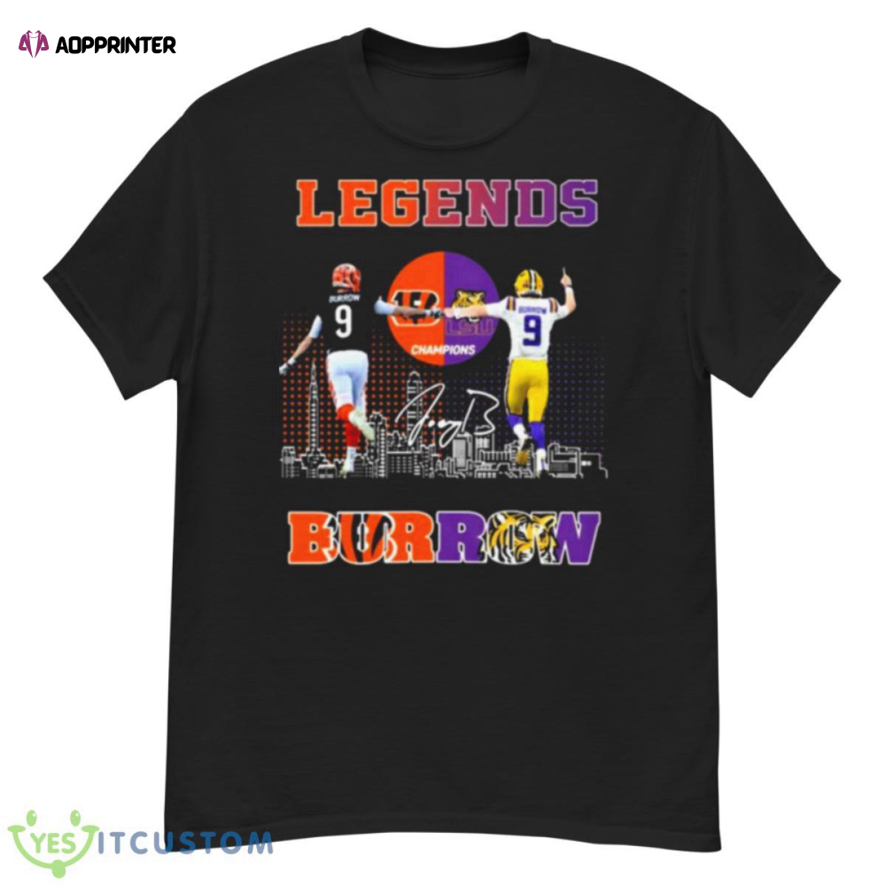 Legends Cincinnati Bengals Lsu Tigers Joe Burrow City Signatures Shirt