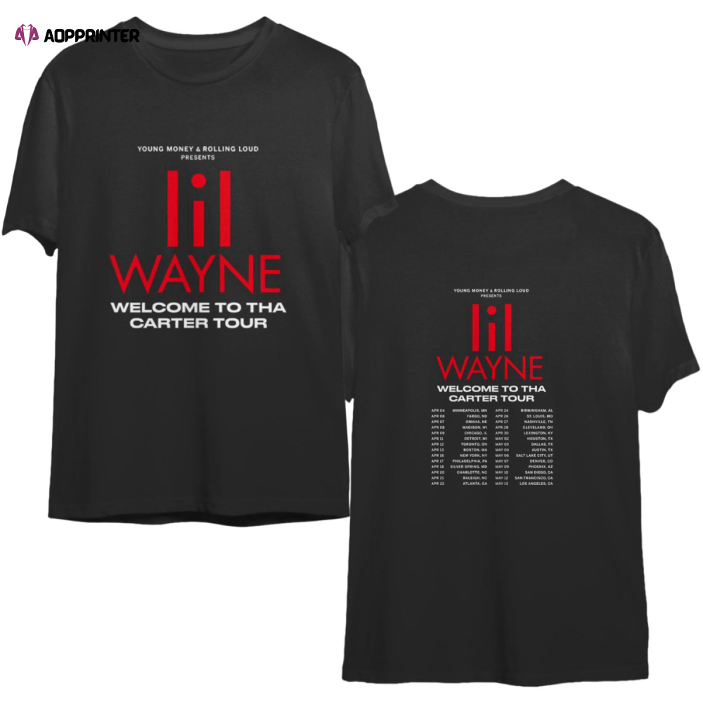 Lil Wayne Rapper 2023 Tour Shirt, Lil Wayne Rapper Fan Shirt, Welcome To The Carter Tour Lil Wayne Shirt