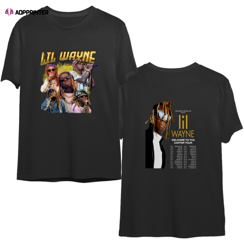 Lil Wayne Tha CarTER Tour 2023 Double Sided Shirt, Concert 2023