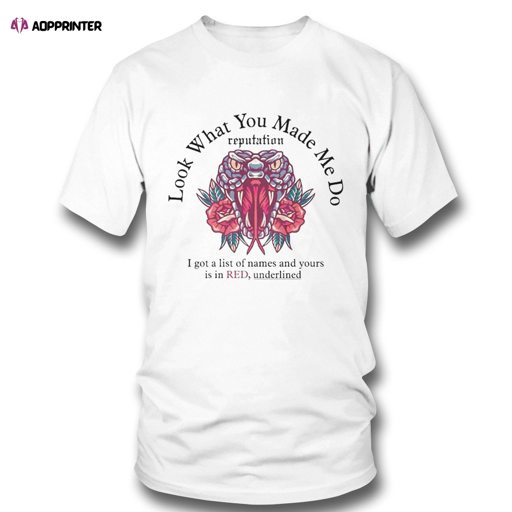 Look What You Made Me Do Taylor Swift Song The Eras Tour T-shirt
