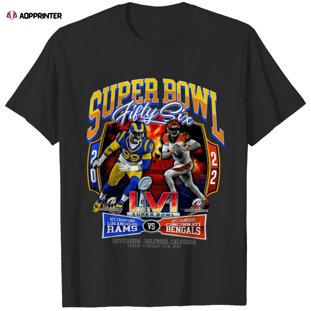 Los Angeles Rams Vs Cincinnati Bengals Super Bowl 2022 T Shirt
