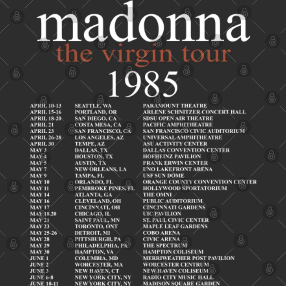 Madonna Like A Virgin Tour 1985 T-Shirt: Iconic Madonna Merchandise