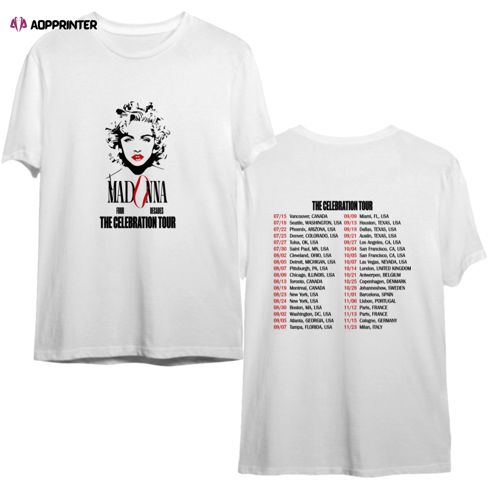 Madonna Shirt The Celebration Tour Shirts Madonna Tour 2023 T-shirt