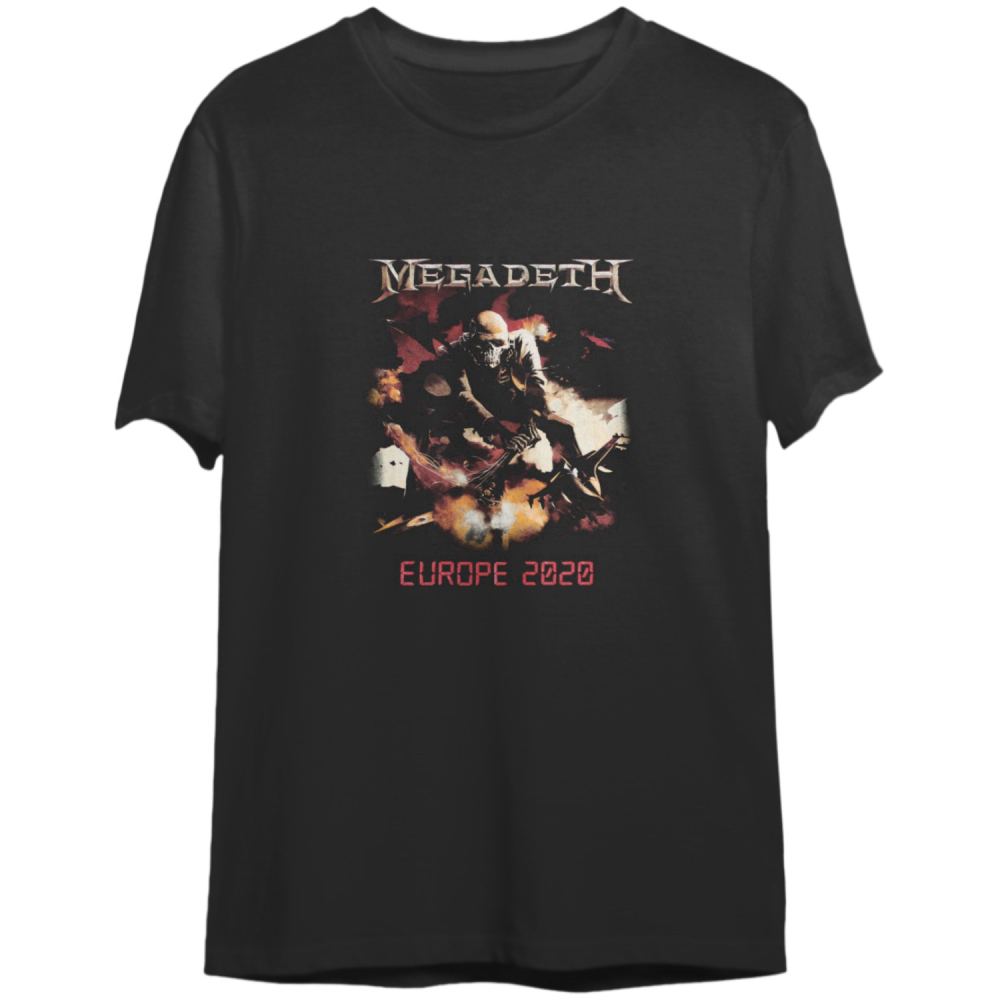 Megadeth European Tour – American heavy metal band Double Sided T-shirt