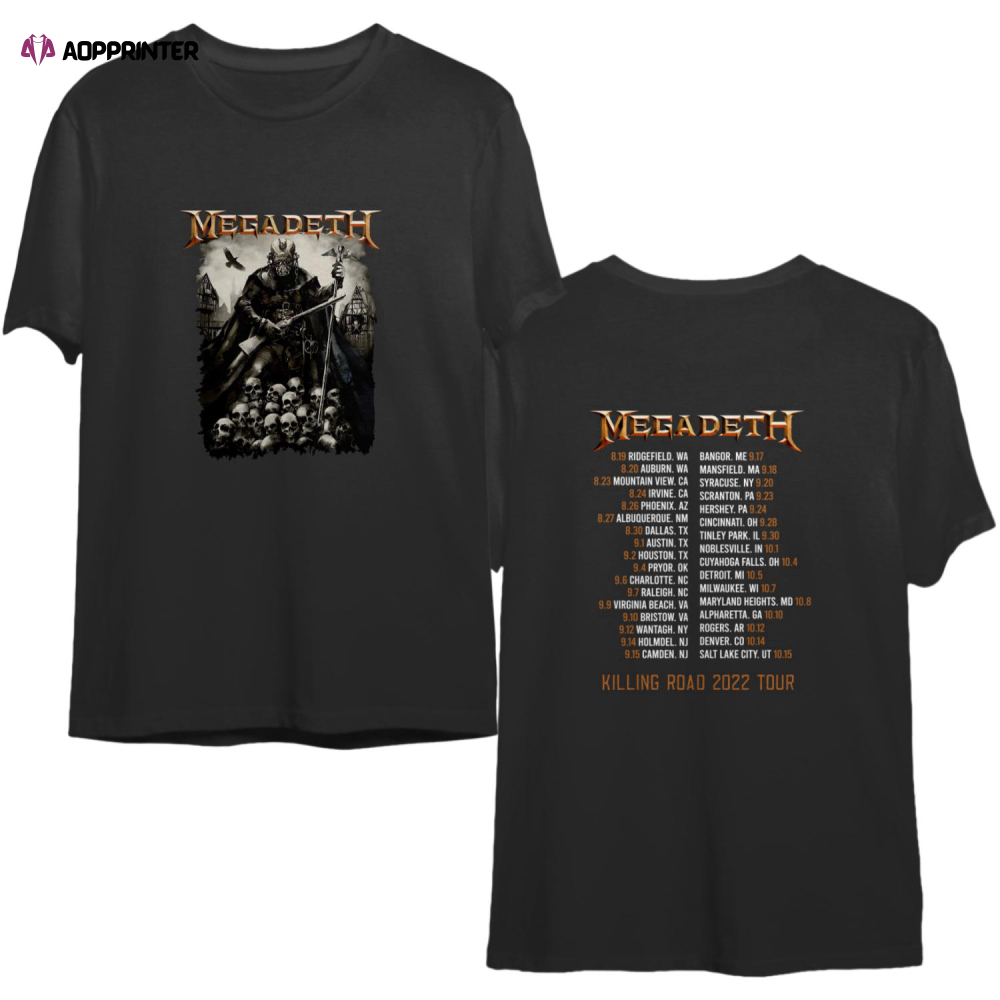 Megadeth Killing Road 2022 Tour Double Sided T-shirt