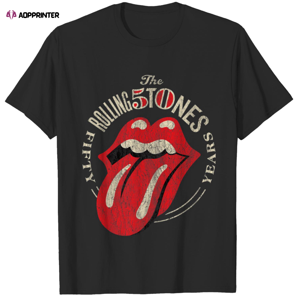 Mens The Rolling Stones 50th Anniversary Logo Premium T-Shirt