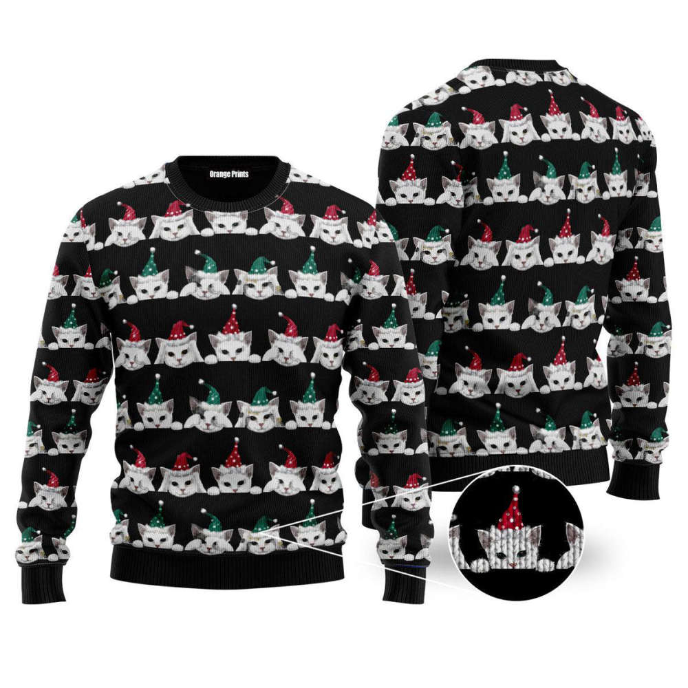 Merry Catmas Ugly Christmas Sweater For Men & Women UH1087