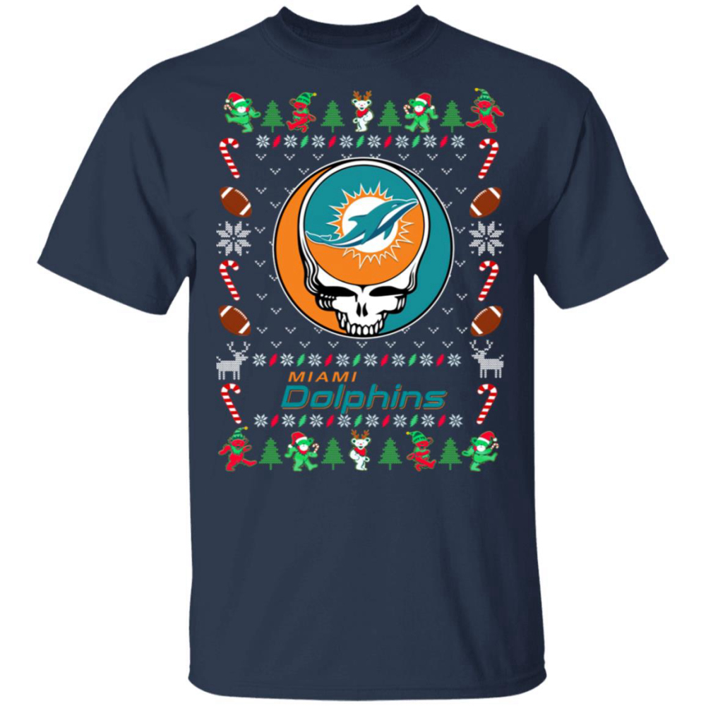 Miami Dolphins Gratefull Dead Ugly Christmas Sweater