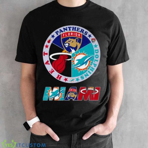 Miami Sport team Miami Dolphins Florida Panthers and Miami Heat shirt