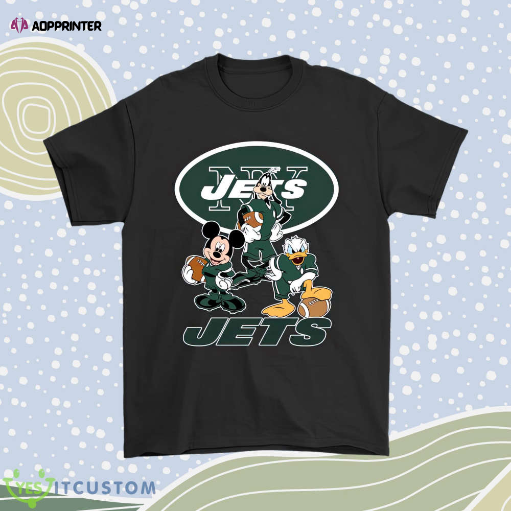 Mickey Donald Goofy The Three New York Jets Football Men Women Shirt