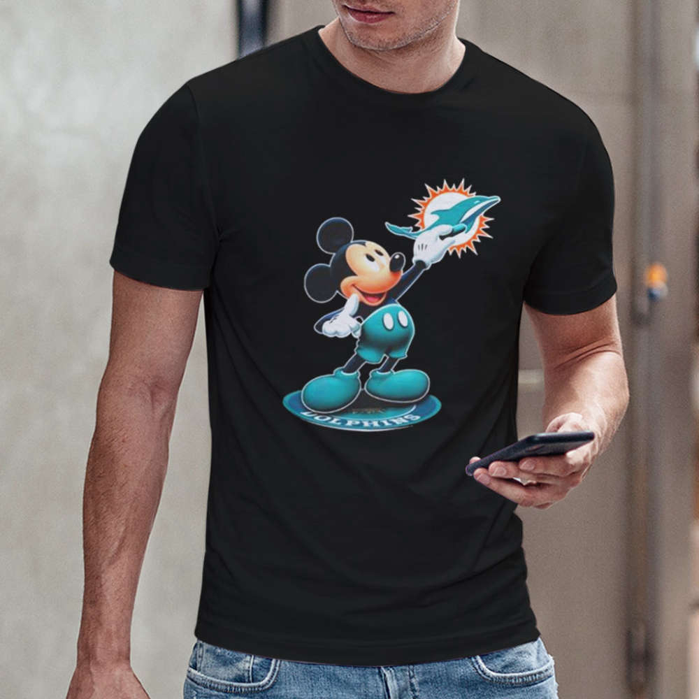 Mickey Mouse Miami Dolphins Logo 2023 Shirt Gift For Fan