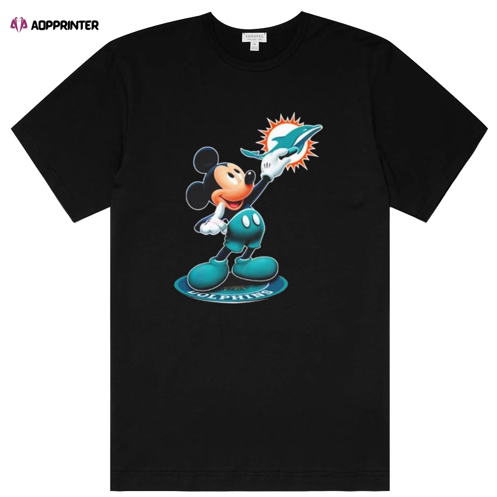 Mickey Mouse Miami Dolphins Logo 2023 Shirt Gift For Fan