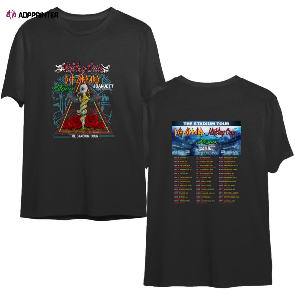 Motley Crue Stadium Tour 2022 Shirt, Joan Jett 2022 Stadium Tour, Motley Crue Tour Shirt