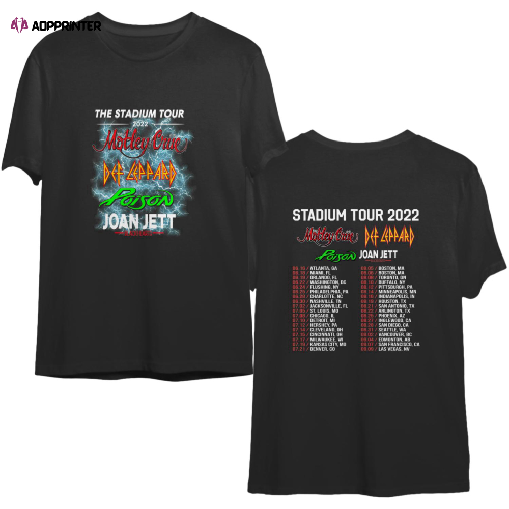 Motley Crue Stadium Tour Shirt Joan Jett 2022 Stadium Tour