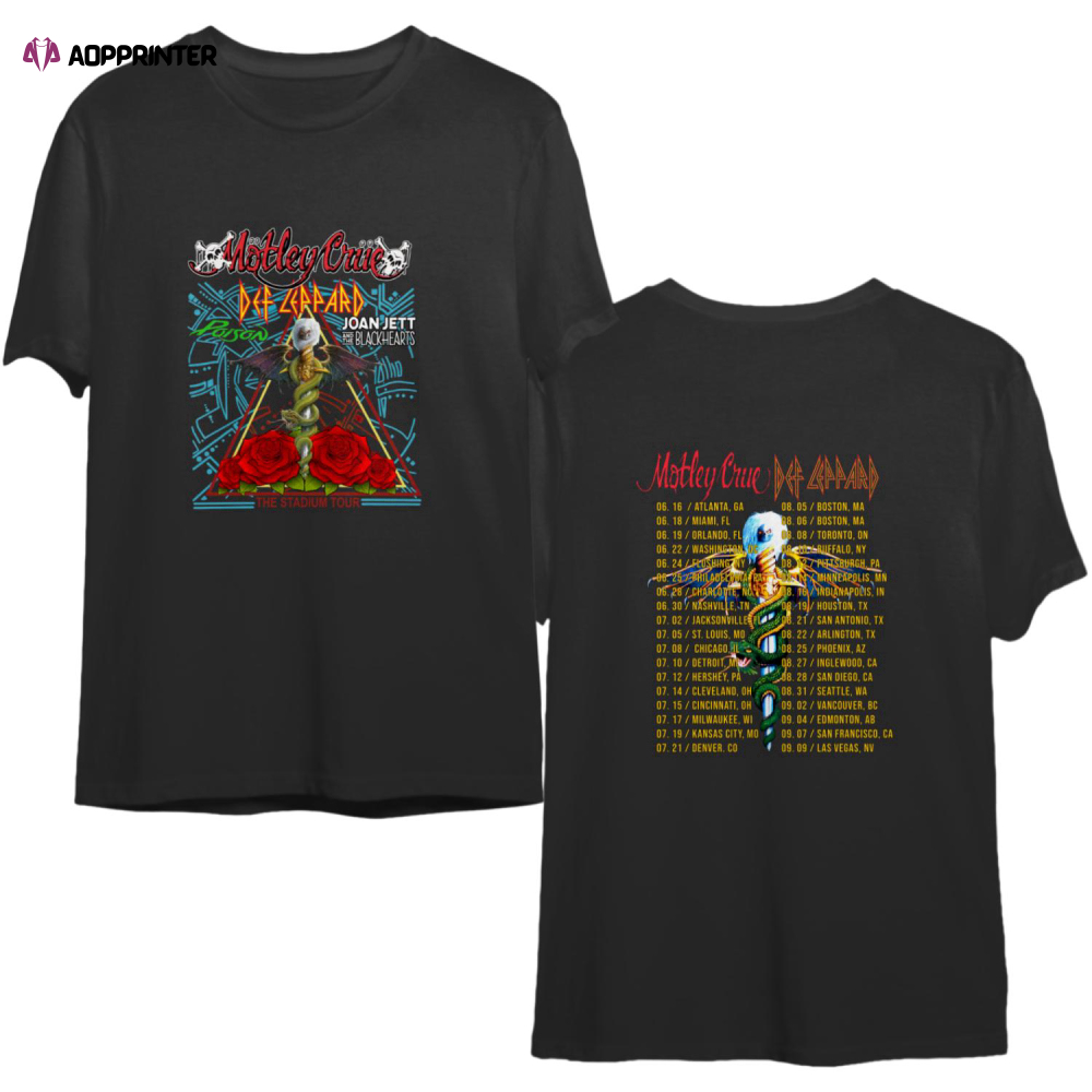 Motley Crue Stadium Tour Shirt, Joan Jett 2022 Stadium Tour