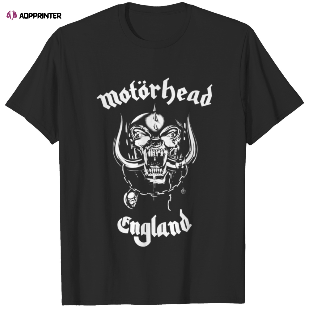 Motorhead England Crossed Swords Classic Rock T Shirt – Official Band Merch