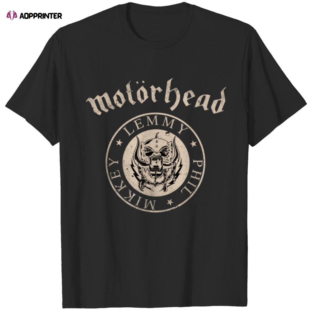 Motorhead Lemmy Kilmister Phil Mikkey Official Tee T-Shirt Mens Unisex