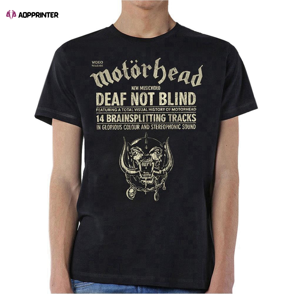 Motorhead Unisex Tee: Deaf Not Blind
