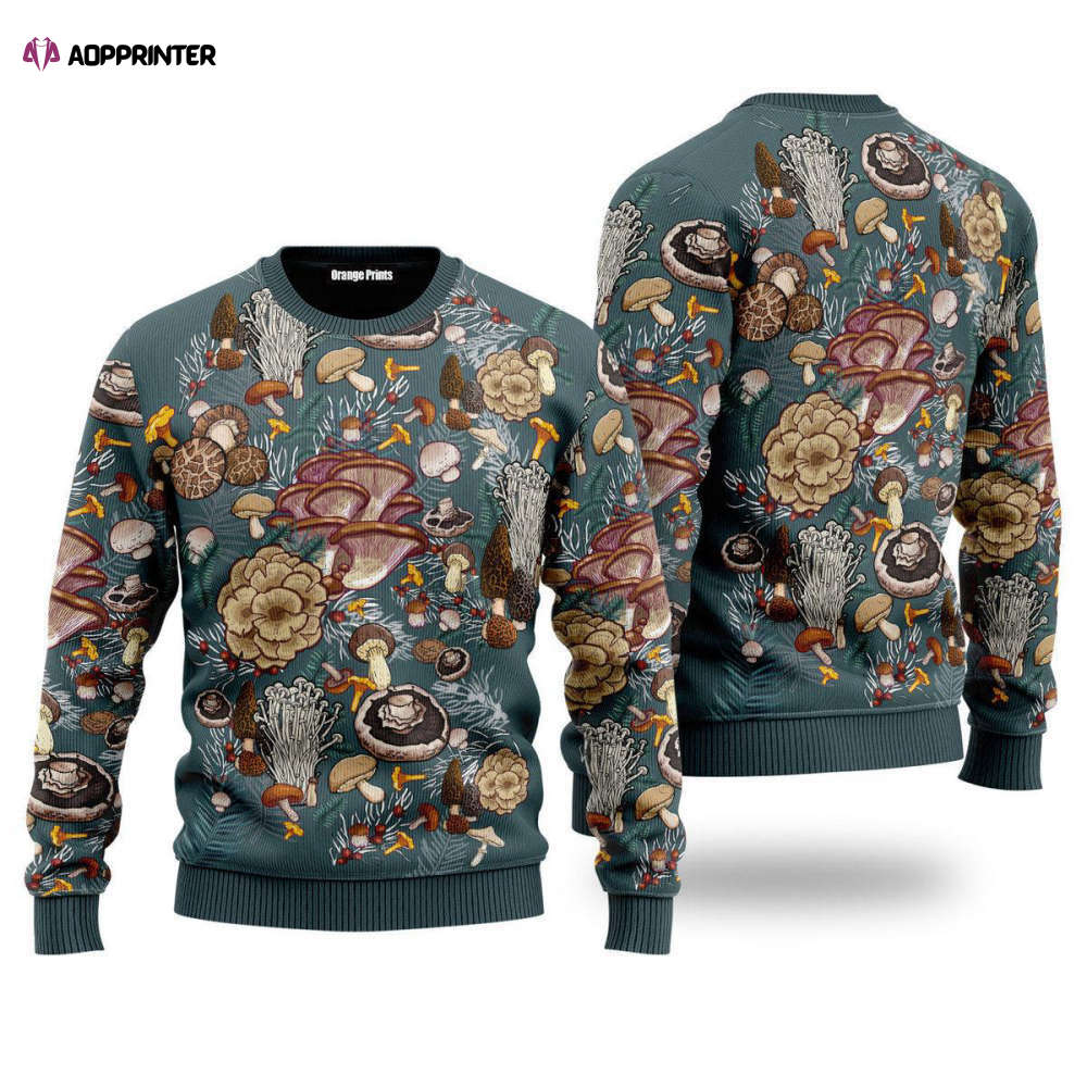Mushrooms Ugly Christmas Sweater – Festive Attire for Men & Women