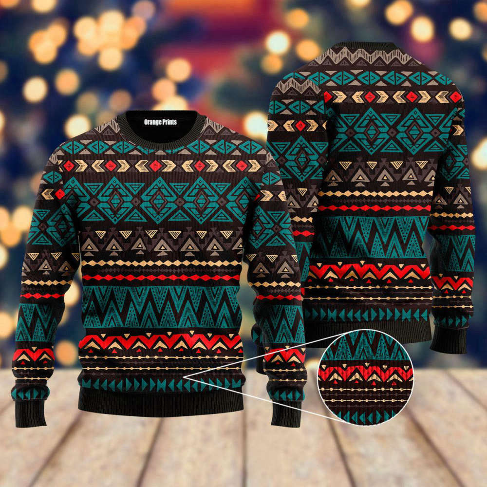 Aztec Navajo Ugly Christmas Sweater: Festive Attire for Men & Women