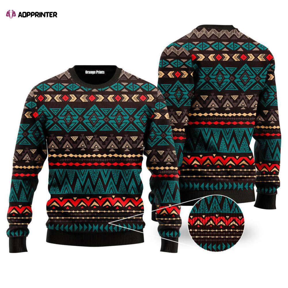 Aztec Navajo Ugly Christmas Sweater: Festive Attire for Men & Women