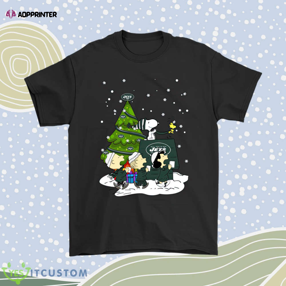 New York Jets Are Coming To Town Snoopy Christmas Men Women Shirt