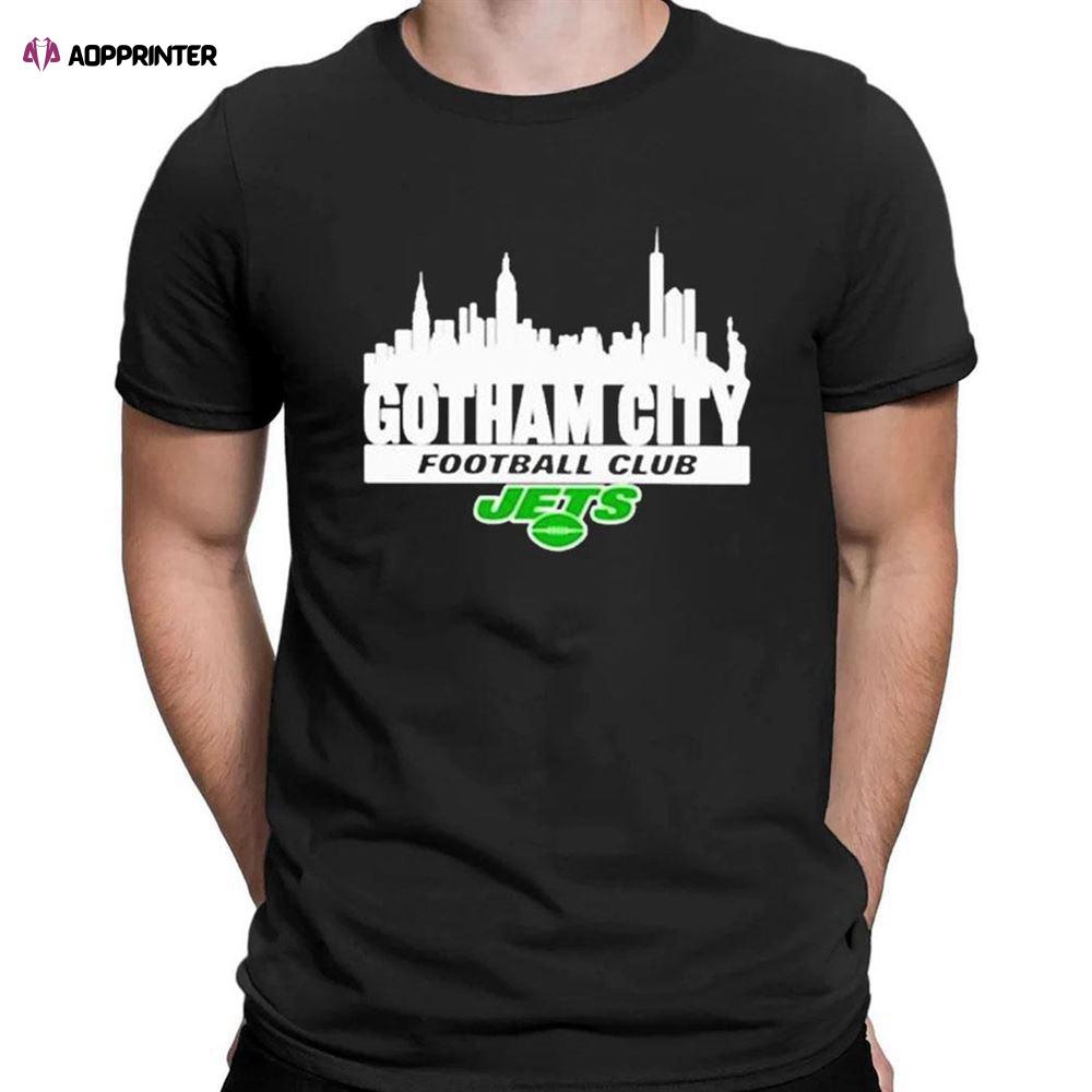 New York Jets Gotham City Football Club Skyline T-shirt