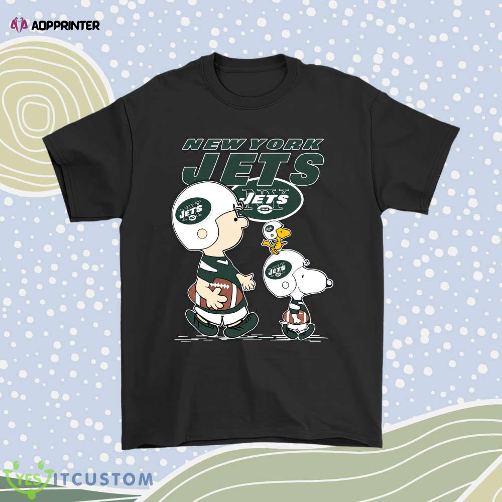 Snoopy And Woodstock I Only Roll With The New York Jets Men Women Shirt
