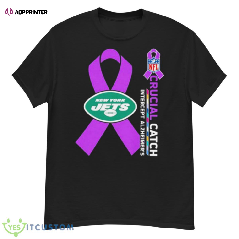 New York Jets NFL Crucial Catch Intercept Alzheimer’s Shirt