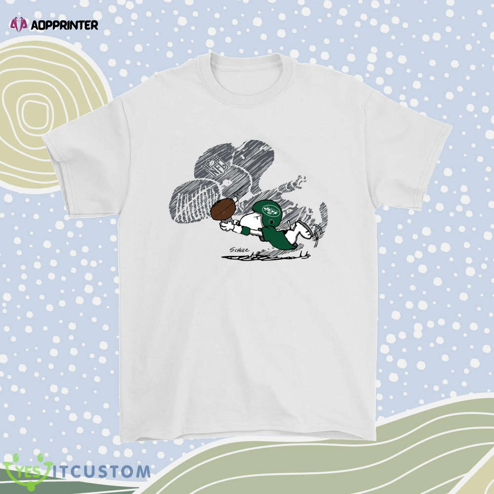New York Jets Snoopy Plays The Football Game Men Women Shirt