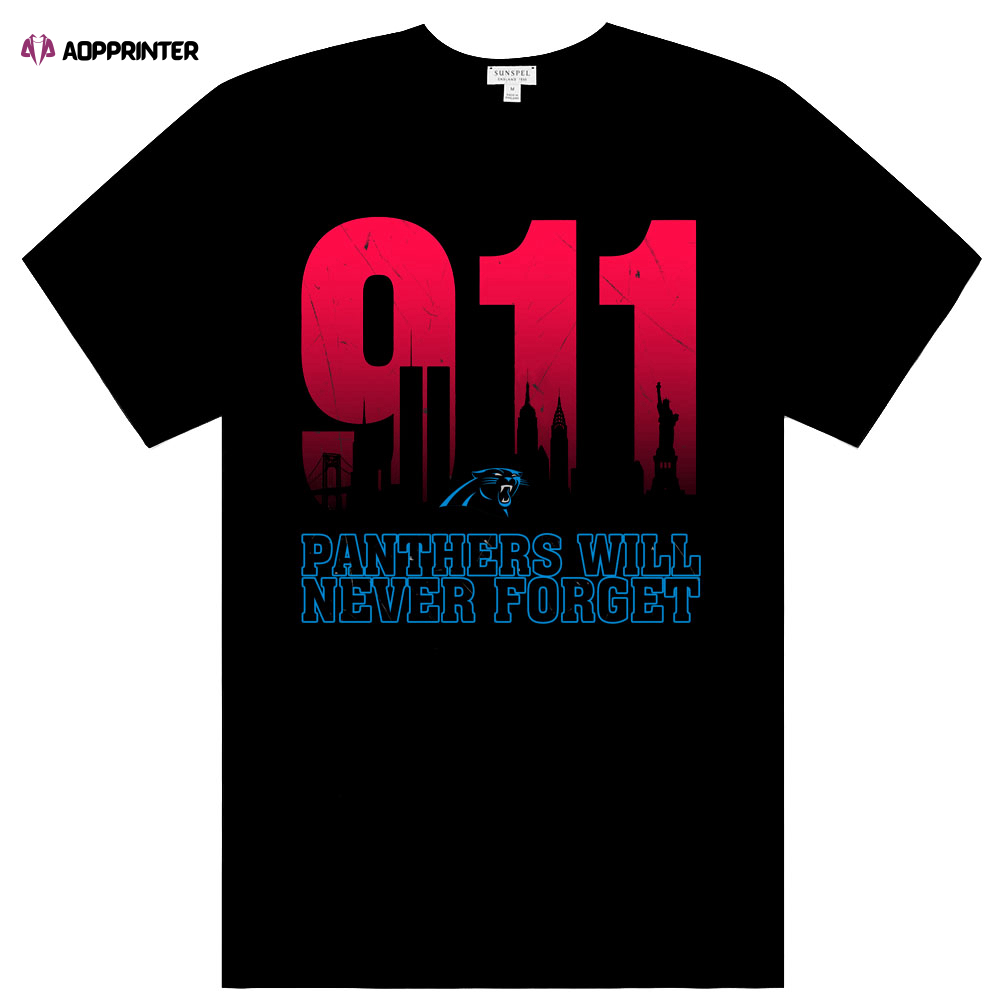 NFL 911 Carolina Panthers Will Never Forget Shirt Anniversary