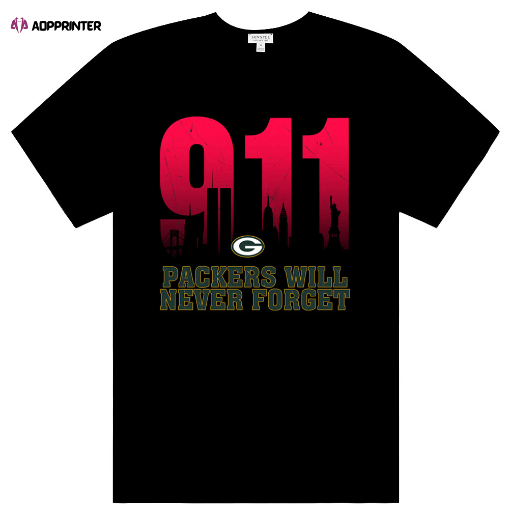 NFL 911 Green Bay Packers Will Never Forget Shirt Anniversary