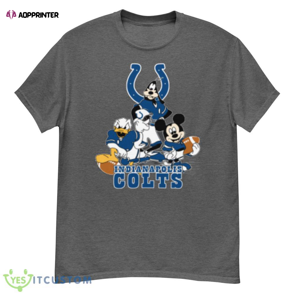 NFL Indianapolis Colts Mickey Mouse Donald Duck Goofy Football Shirt T-Shirt