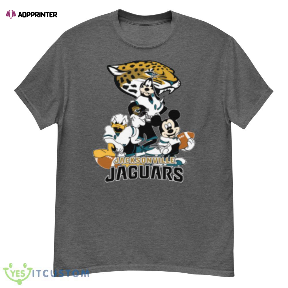 NFL Jacksonville Jaguars Mickey Mouse Donald Duck Goofy Football Shirt T-Shirt