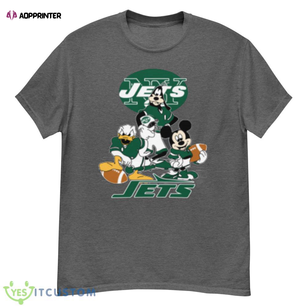 NFL New York Jets Mickey Mouse Donald Duck Goofy Football Shirt T-Shirt