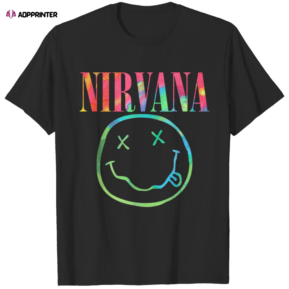 Nirvana Short-Sleeve Neon Smile Boyfriend Graphic T-Shirt