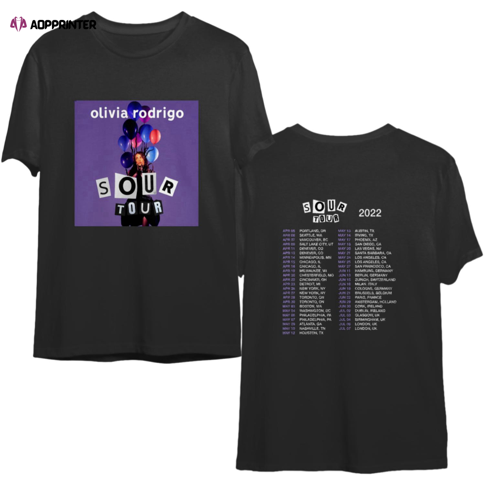 Olivia Rodrigo Sour Tour 2022 Shirt,Olivia 2022 Shirt,Olivia Album Shirt, Olivia Rodrigo Shirt