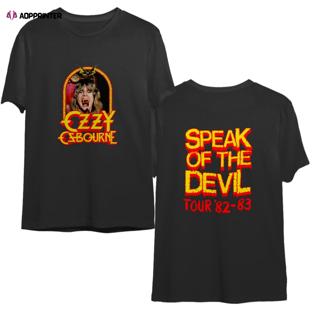 Ozzy Osbourne Speak Of The Devil Tour Concert T Shirt, Ozzy Osbourne Shirt