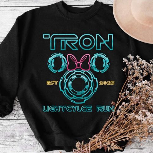 Personalize Custom Name Disney Tron Lightcylce Run Ride 2023 T-Shirt