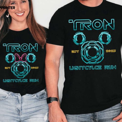 Personalize Custom Name Disney Tron Lightcylce Run Ride 2023 T-Shirt