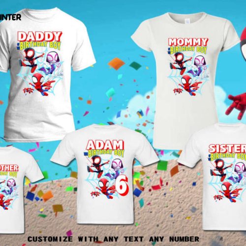 Personalized 2022 Disney SPIDEY and his Amazing Friends Birthday Family Matching T Shirt