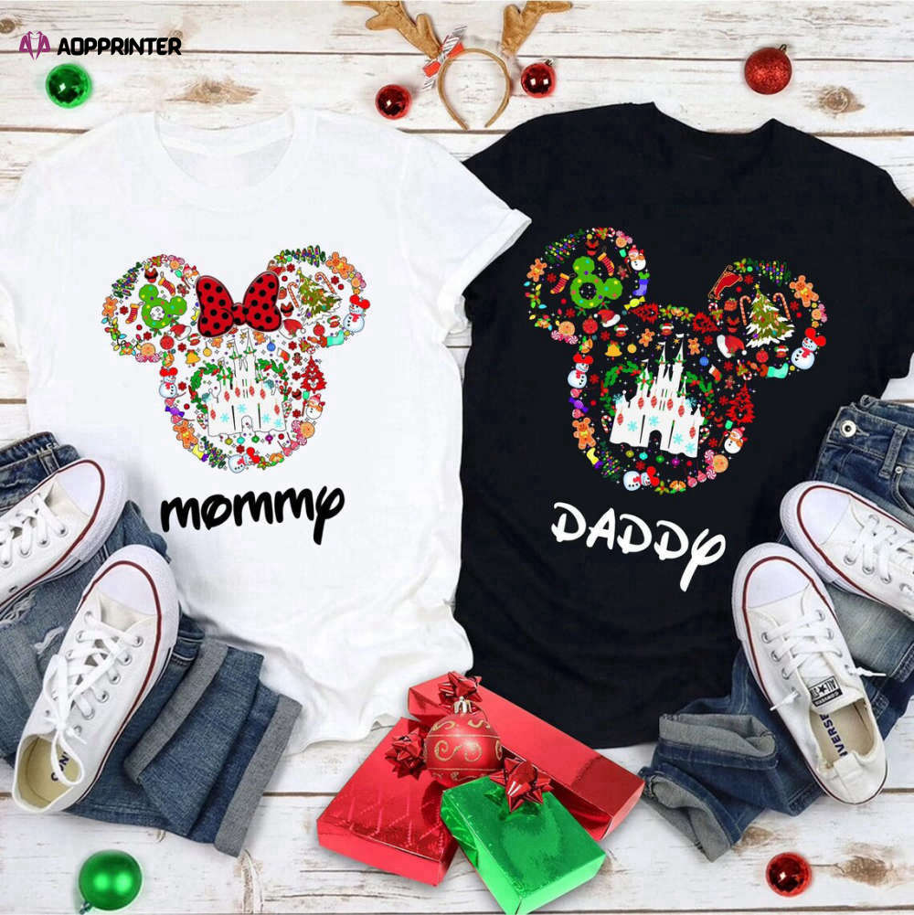 Personalized Disney Christmas Mickey And Minnie Family Christmas 2023 T Shirt